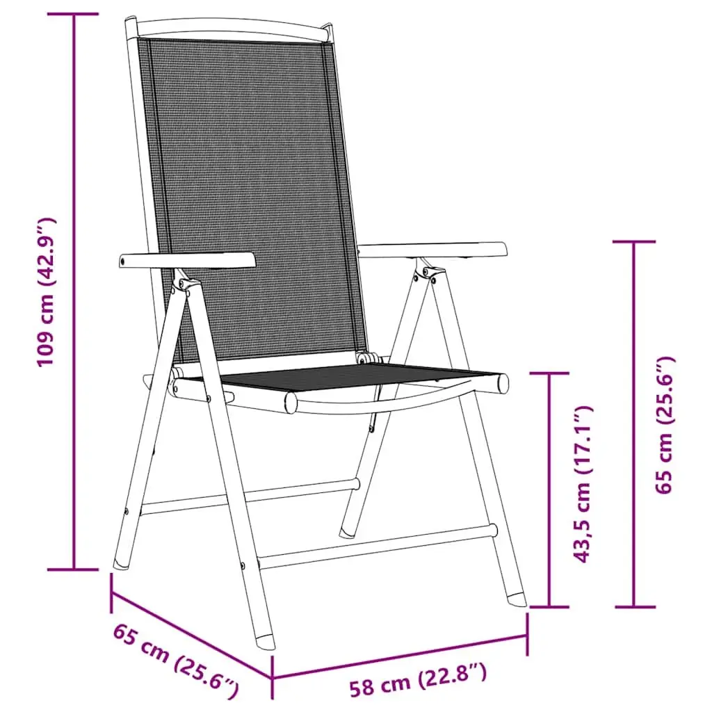 Folding Garden Chairs Set of 4