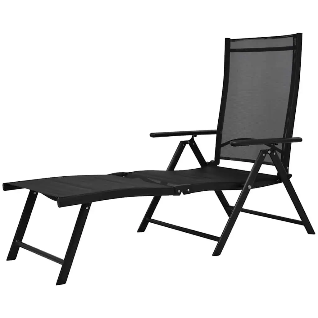 Folding Sun Lounger Weatherproof Lightweight Portable Reclining Lounge Chair