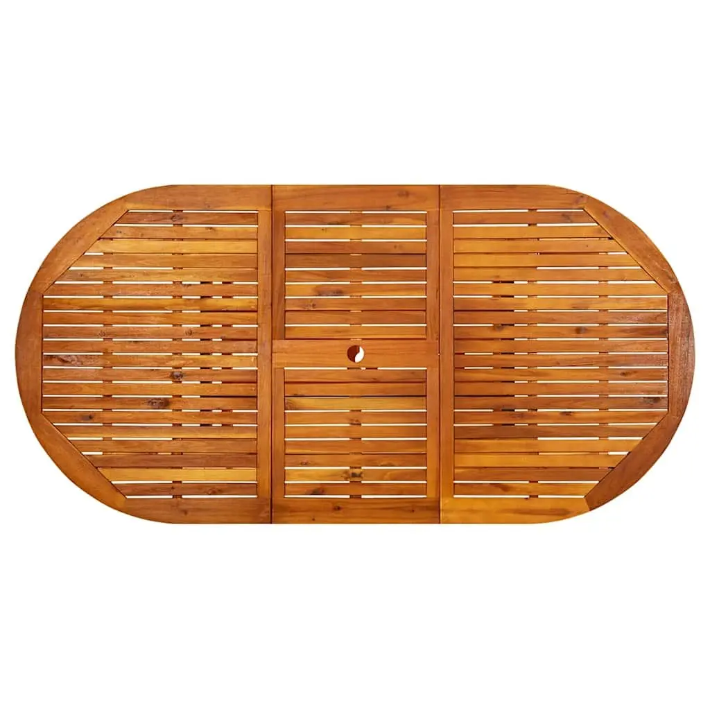 Outdoor Dining Table Extendable Solid Acacia Wood Brown 150-200x100x75cm