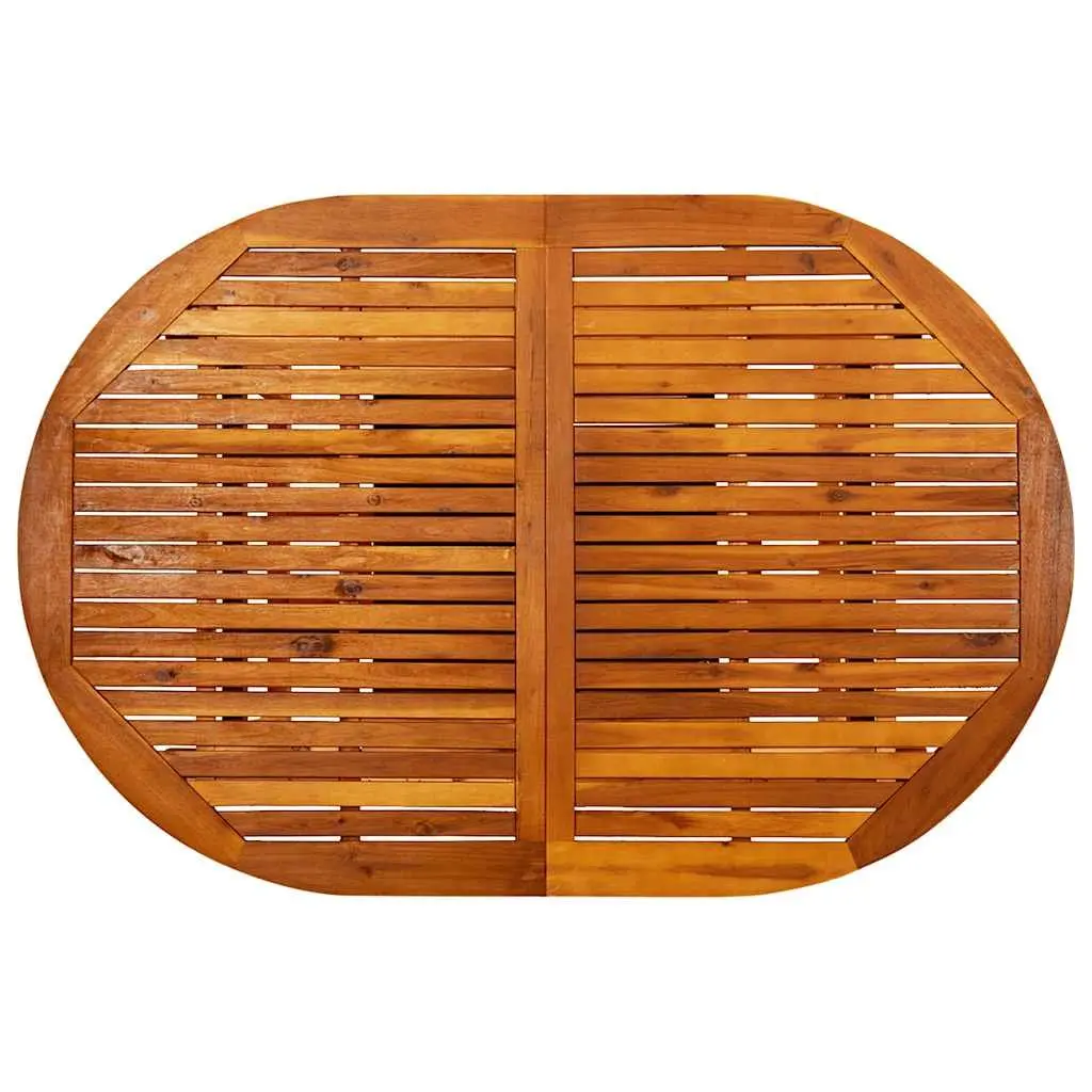 Outdoor Dining Table Extendable Solid Acacia Wood Brown 150-200x100x75cm