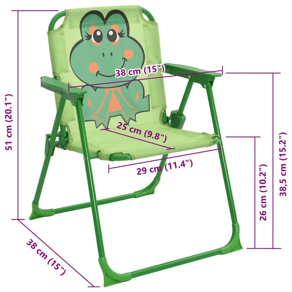 Kids Garden Bistro Set Green 3 Piece Outdoor Furniture Table Chairs Parasol