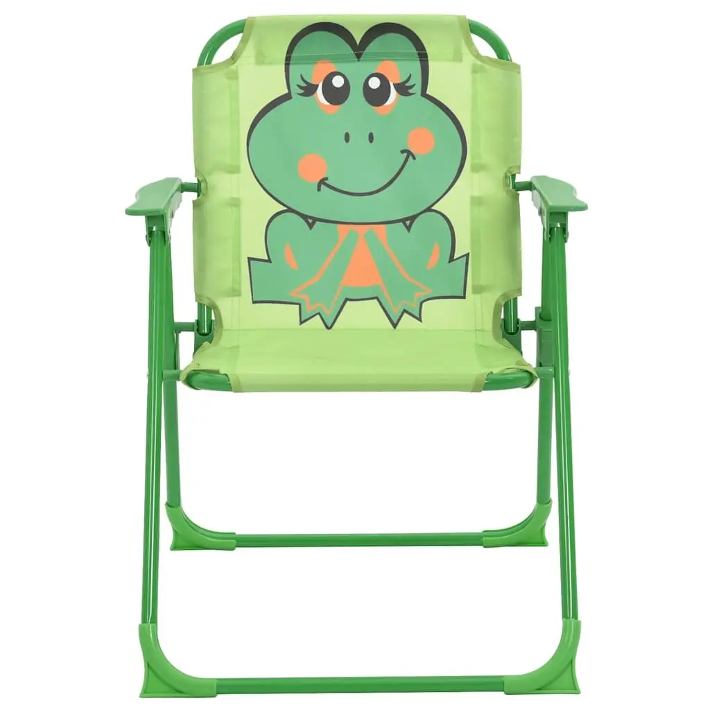 Kids Garden Bistro Set Green 3 Piece Outdoor Furniture Table Chairs Parasol