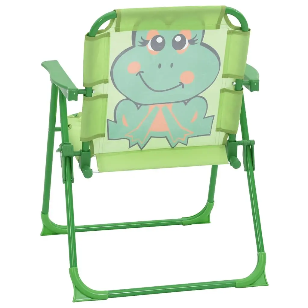Kids Garden Bistro Set Green 3 Piece Outdoor Furniture Table Chairs Parasol
