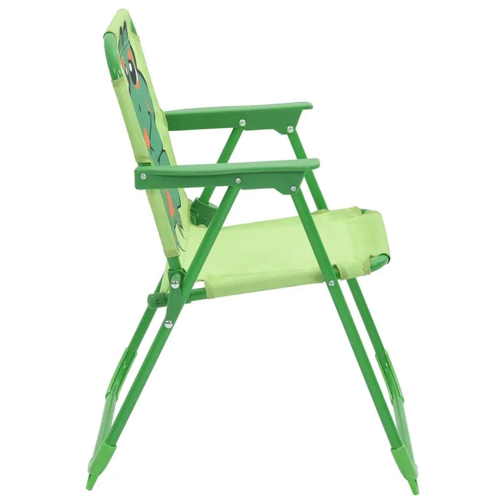Kids Garden Bistro Set Green 3 Piece Outdoor Furniture Table Chairs Parasol