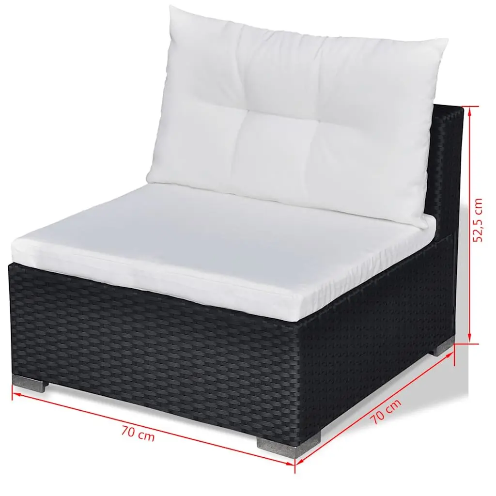 Garden Lounge Set 10 Piece Outdoor Patio Rattan Sofa Furniture with Cushions