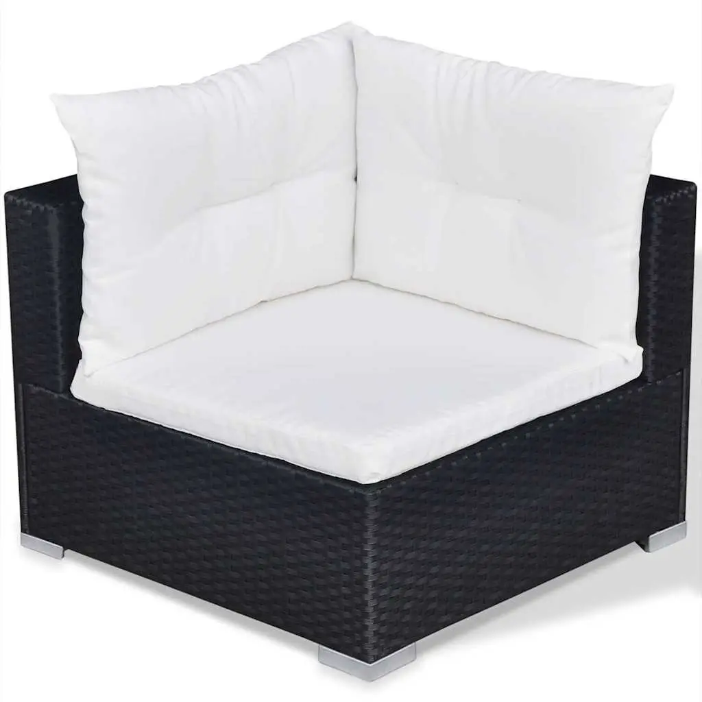 Garden Lounge Set 10 Piece Outdoor Furniture Poly Rattan Patio Sofa Dining Black