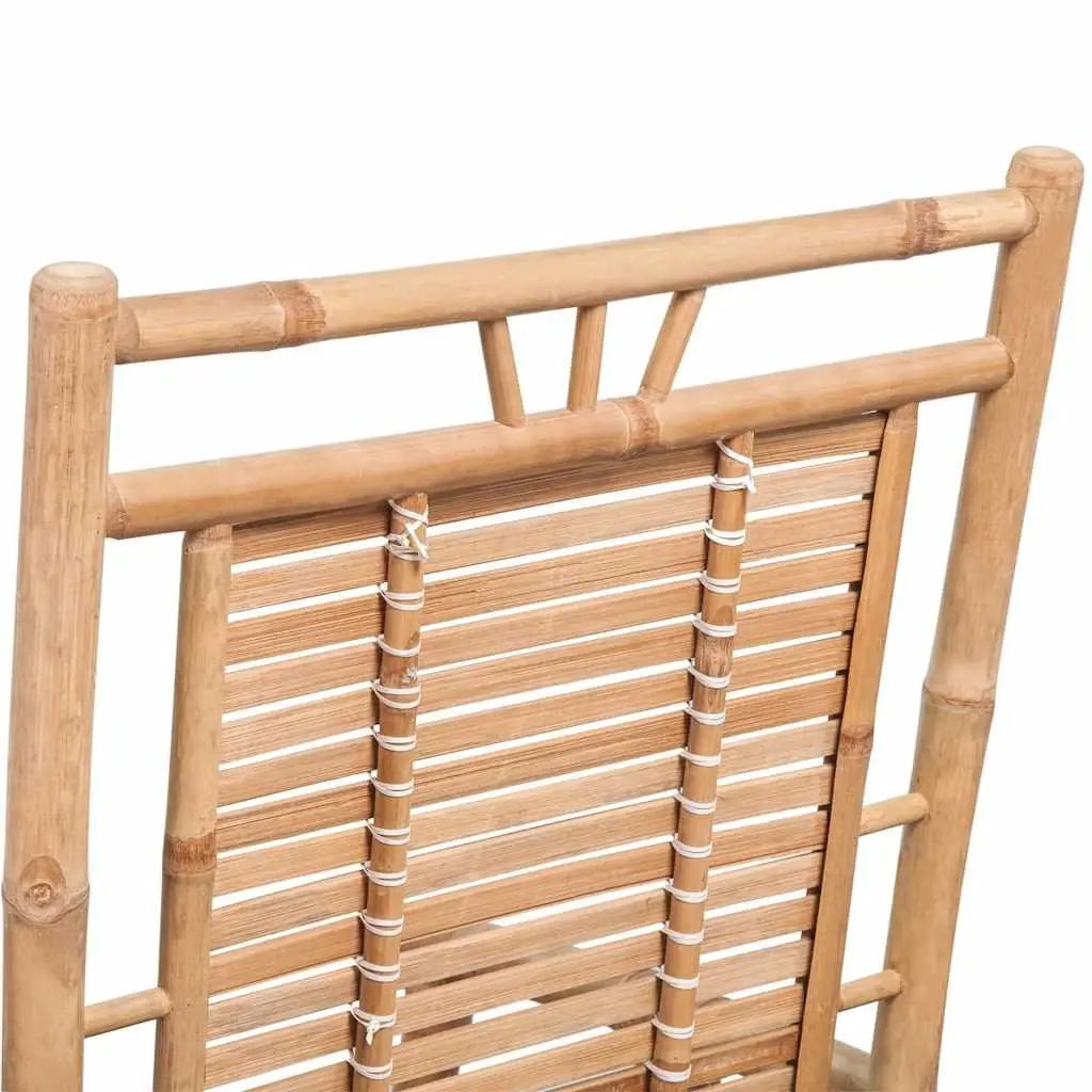 Bamboo Rocking Chair Relaxation Indoor Outdoor Brown Garden Patio Furniture