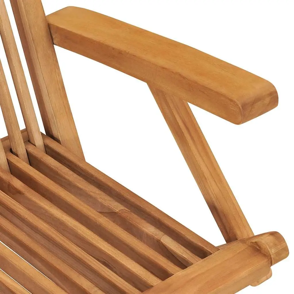 Folding Garden Chairs Set Teak Wood Lightweight 2 pcs
