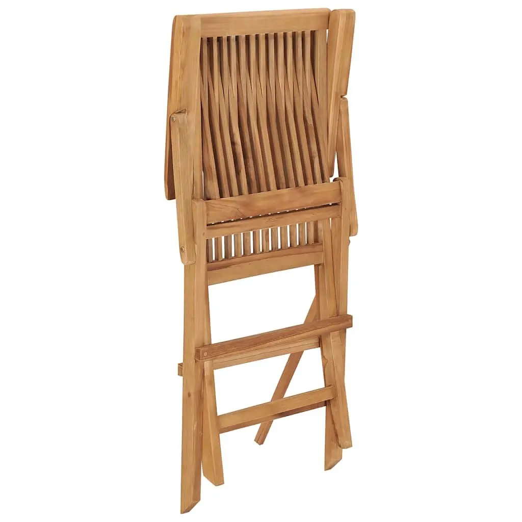 Folding Garden Chairs Set Teak Wood Lightweight 2 pcs