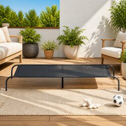 Friendly Black Elevated Dog Bed 150x90x20cm for Your Pet