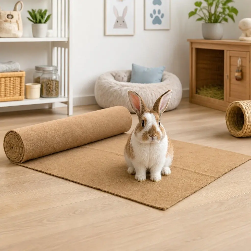 Hemp Rodent Mat Natural 1x5 m Cage Bedding for Small Animals Rabbits Guinea Pigs Hamsters