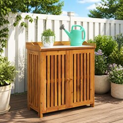 Your Essential Garden Storage Cabinet Made of Acacia Wood