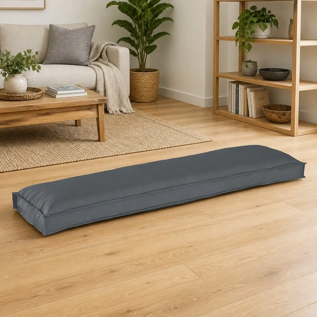 Cushion Water-Resistant Anthracite 150 x 40 x 8 cm Oxford Fabric Indoor Outdoor