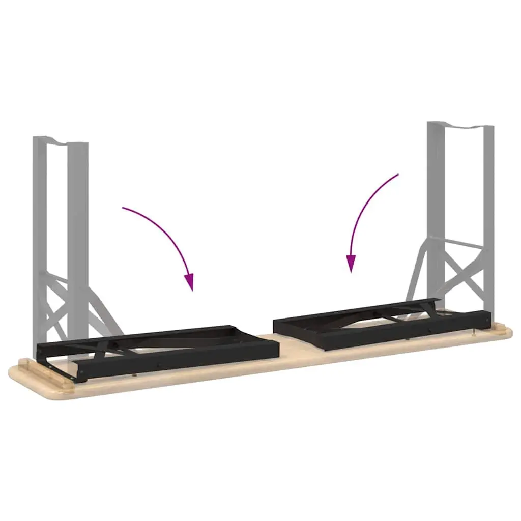 Beer Bench Legs Black Powder-Coated Steel Indoor Furniture Legs