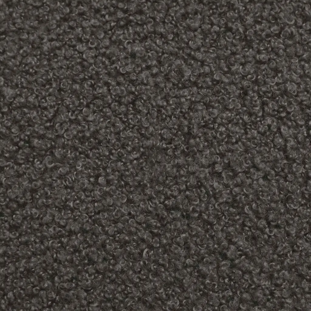 Armchair Dark Grey Sherpa Fabric Ergonomic 62 x 67 x 95.5 cm Living Room Bedroom Relax Lounge
