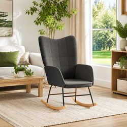Your Friendly Grey Sherpa Rocking Chair for Cozy Moments
