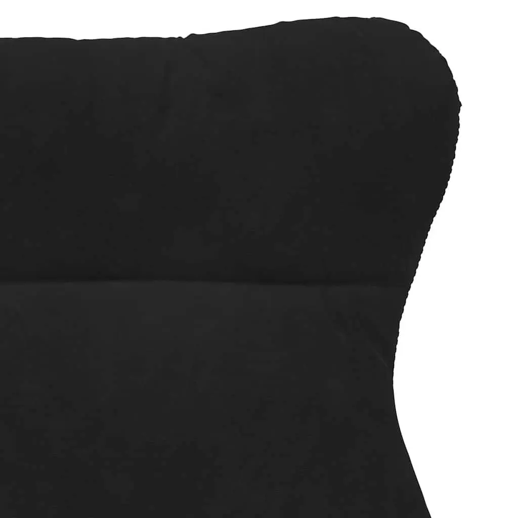Armchair Black Velvet Modern Relaxing Chair Padded Armrests 69 x 74 x 93 cm