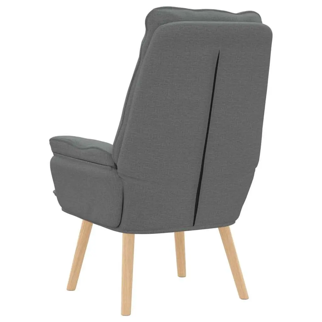 Grey Armchair Modern Living Room Lounge Chair Fabric Seat Cushioned Armrests