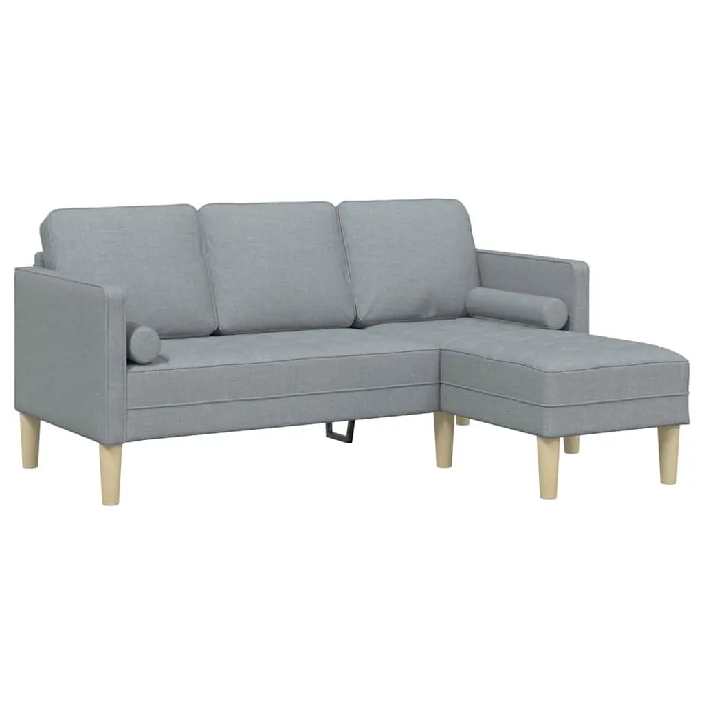 Modular Sofa Set Reconfigurable Light Grey Polyester