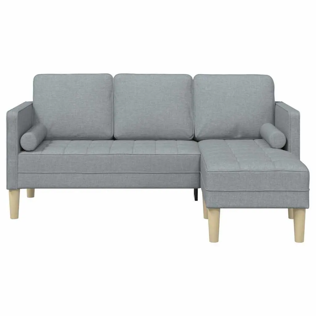 Modular Sofa Set Reconfigurable Light Grey Polyester