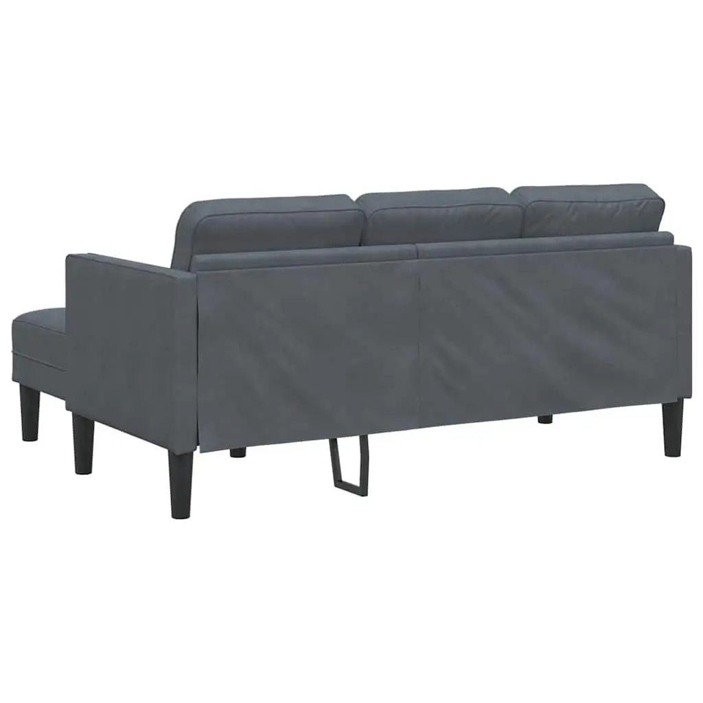 Grey Modular Sofa Set with Cushion Modern Living Room Furniture Compact Design