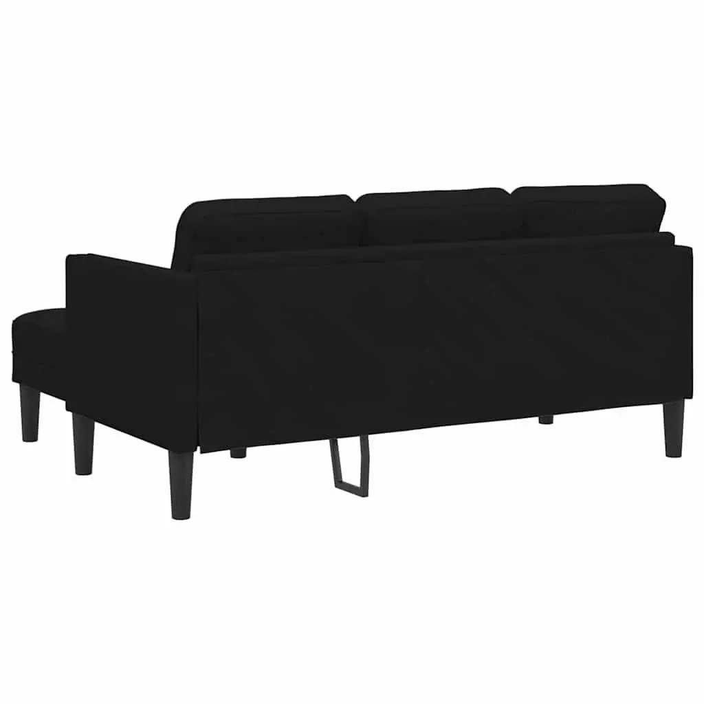 Black Modular Sofa Set with Cushion Modern Living Room Sectional Couch