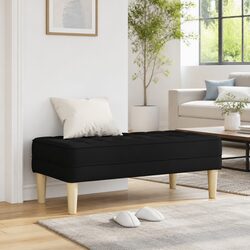 Your New Black Bench Ottoman with Cushion, Perfect for You 113 x 57 x 39 cm