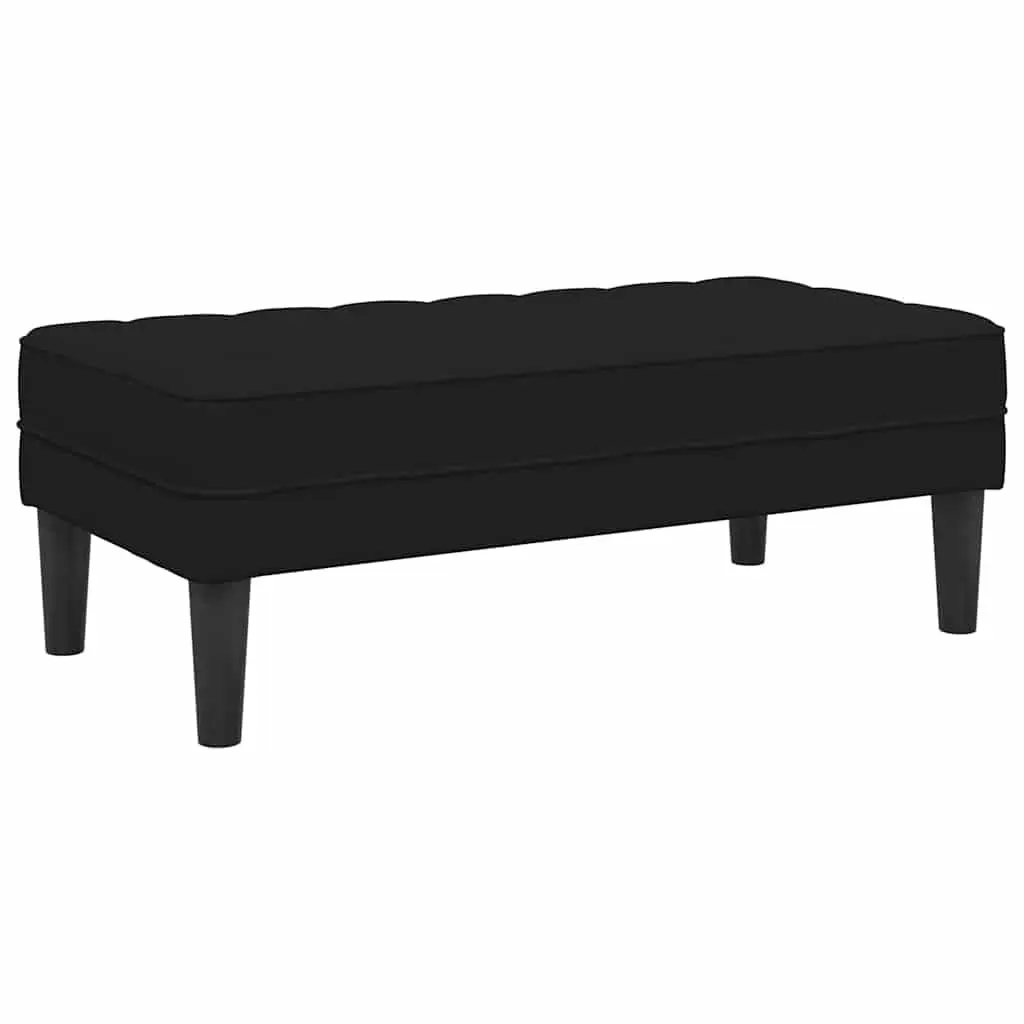 Black Velvet Bench Ottoman