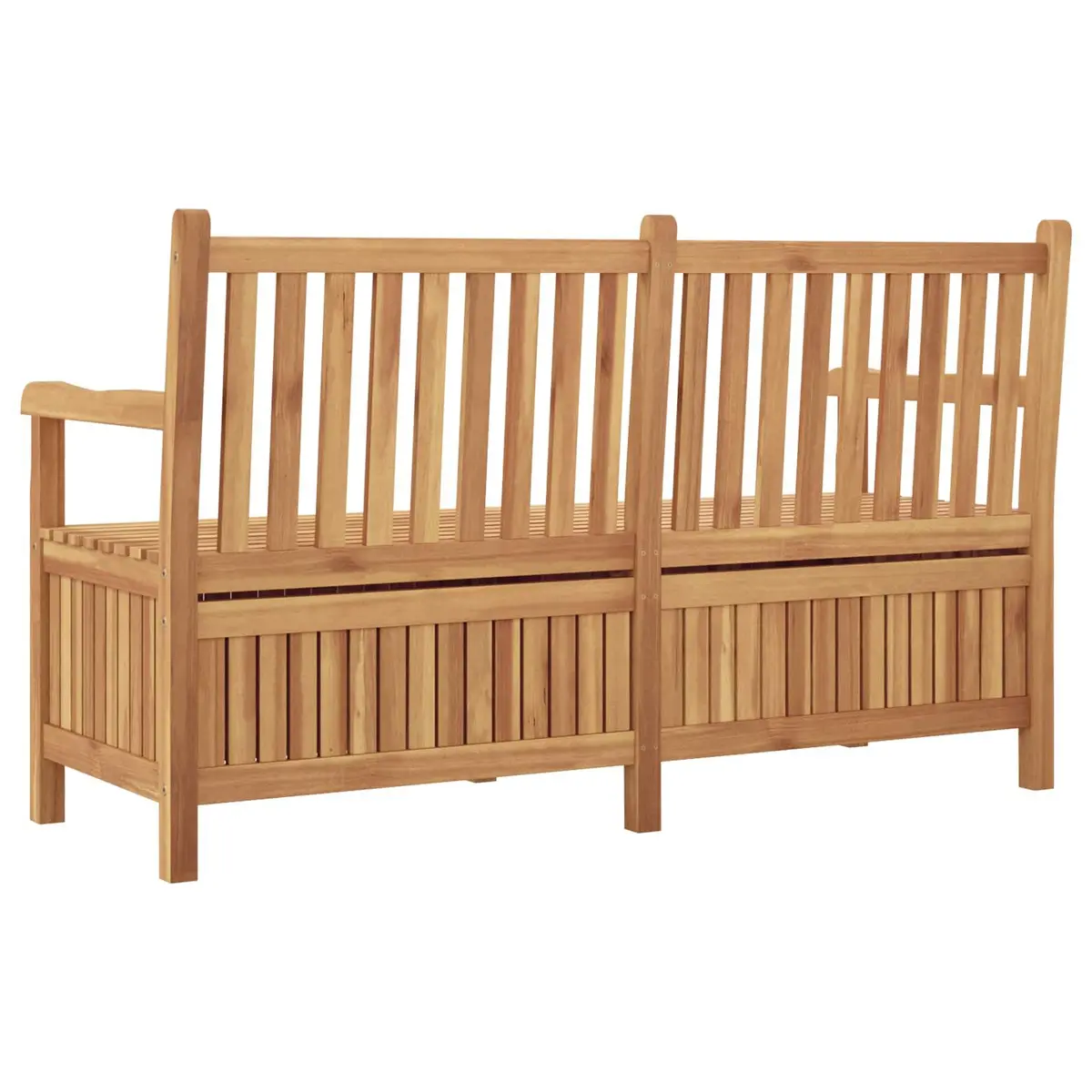 Garden Bench with Storage Rustic Teak Wood 150x60x90cm