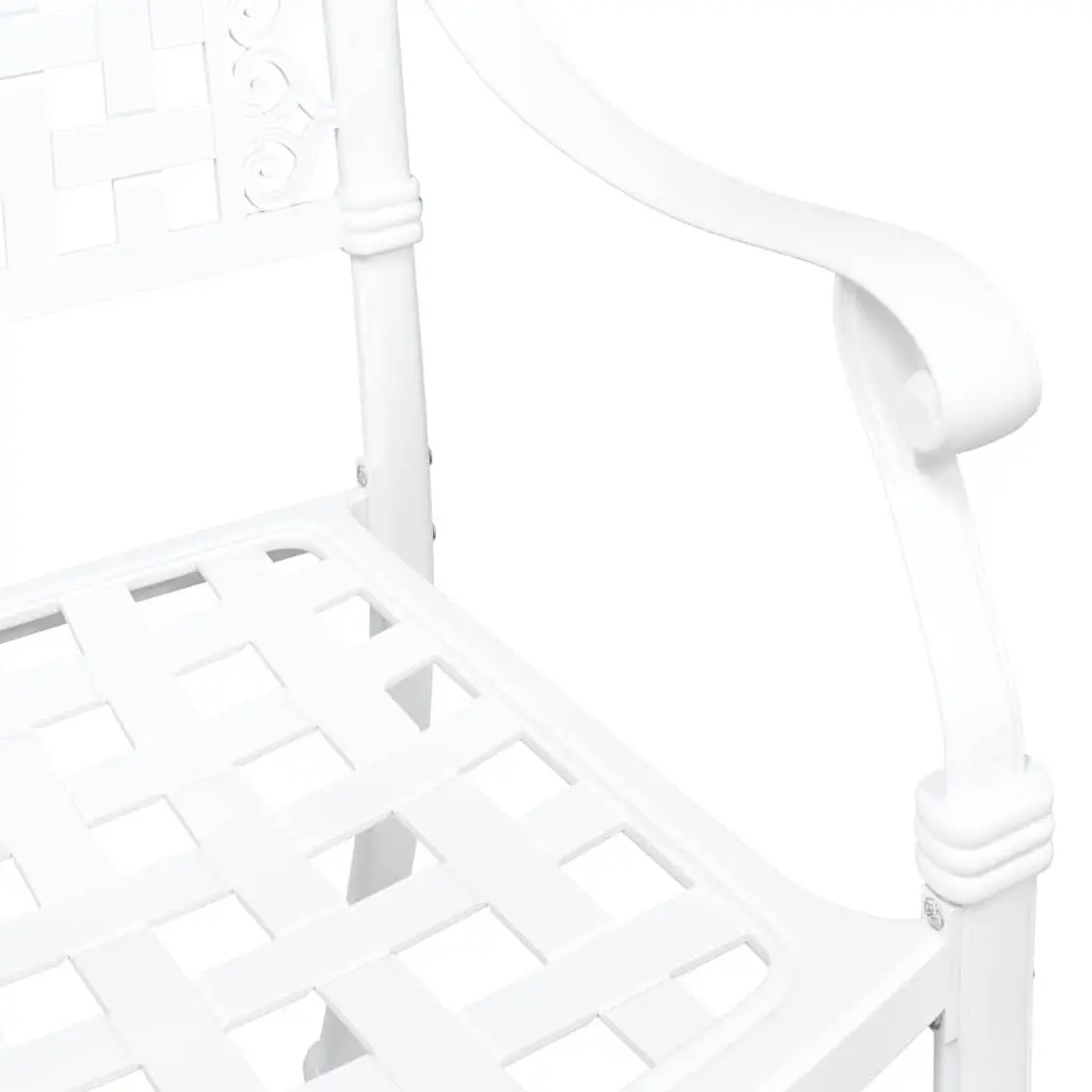 Outdoor Garden Chair Vintage Style White 55 x 56.5 x 91cm 2 Pieces