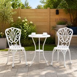 Your New Favorite Outdoor Bistro Set: 3 Pieces in White