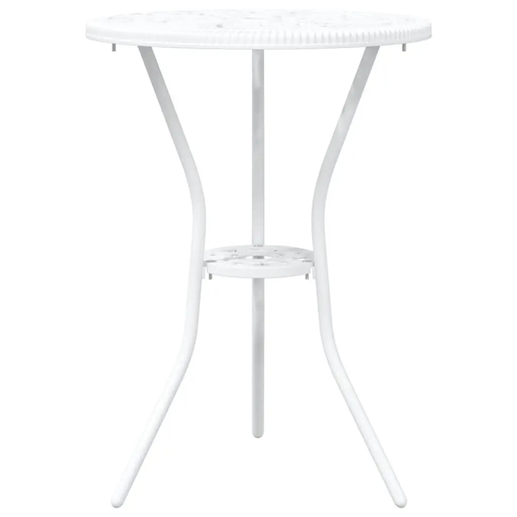Garden Bistro Set White Outdoor Furniture 3 Piece Table Chairs