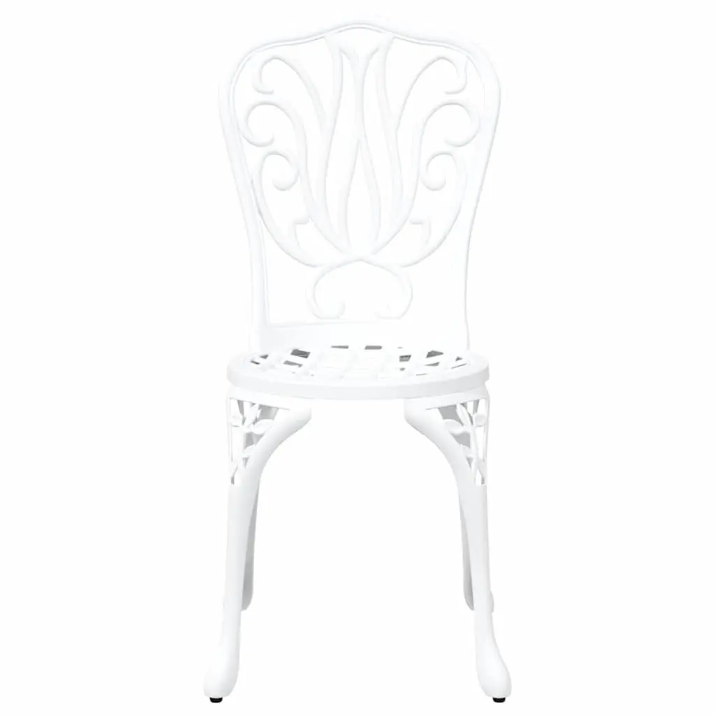 Garden Bistro Set White Outdoor Furniture 3 Piece Table Chairs