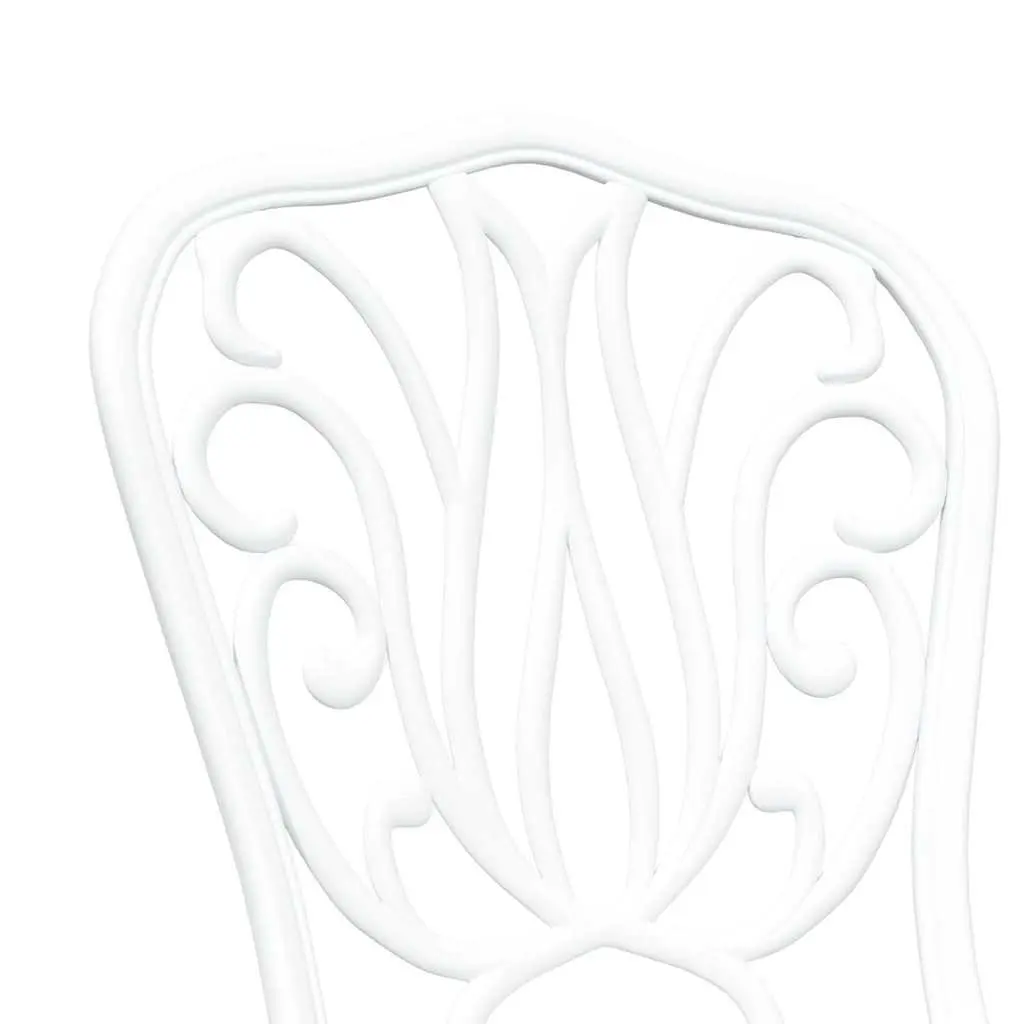 Garden Bistro Set White Outdoor Furniture 3 Piece Table Chairs