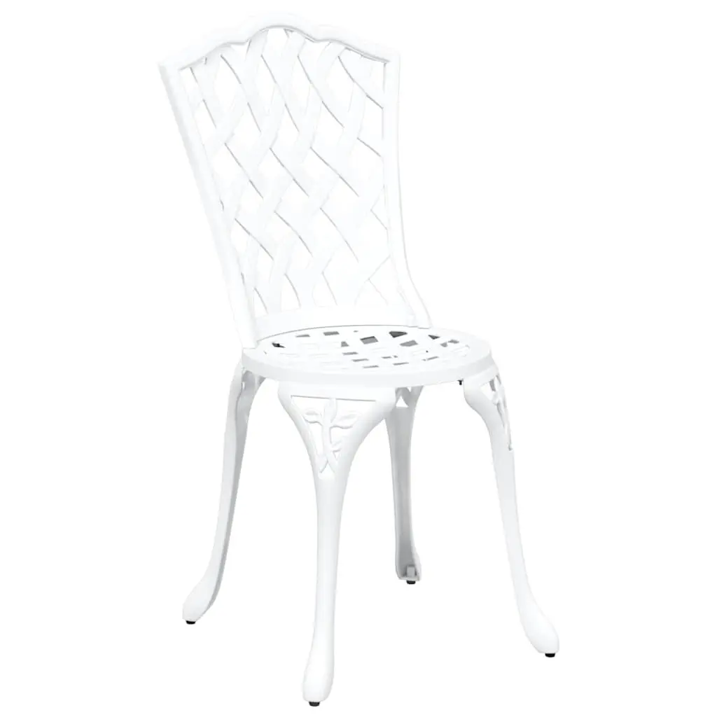 Outdoor Garden Chair Vintage Style 2 pcs White 39 x 40 x 87cm Aluminium Frame