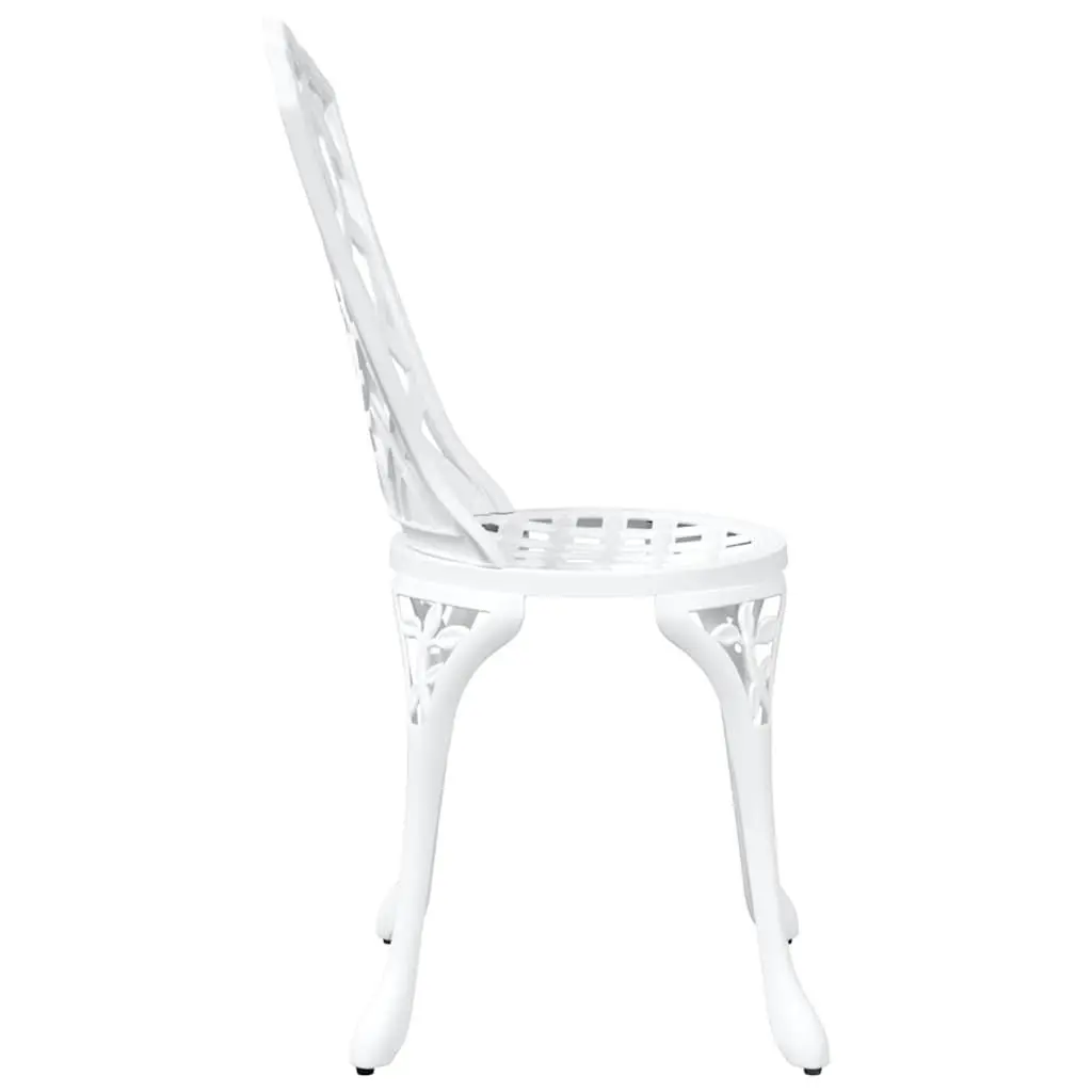 Outdoor Garden Chair Vintage Style 2 pcs White 39 x 40 x 87cm Aluminium Frame