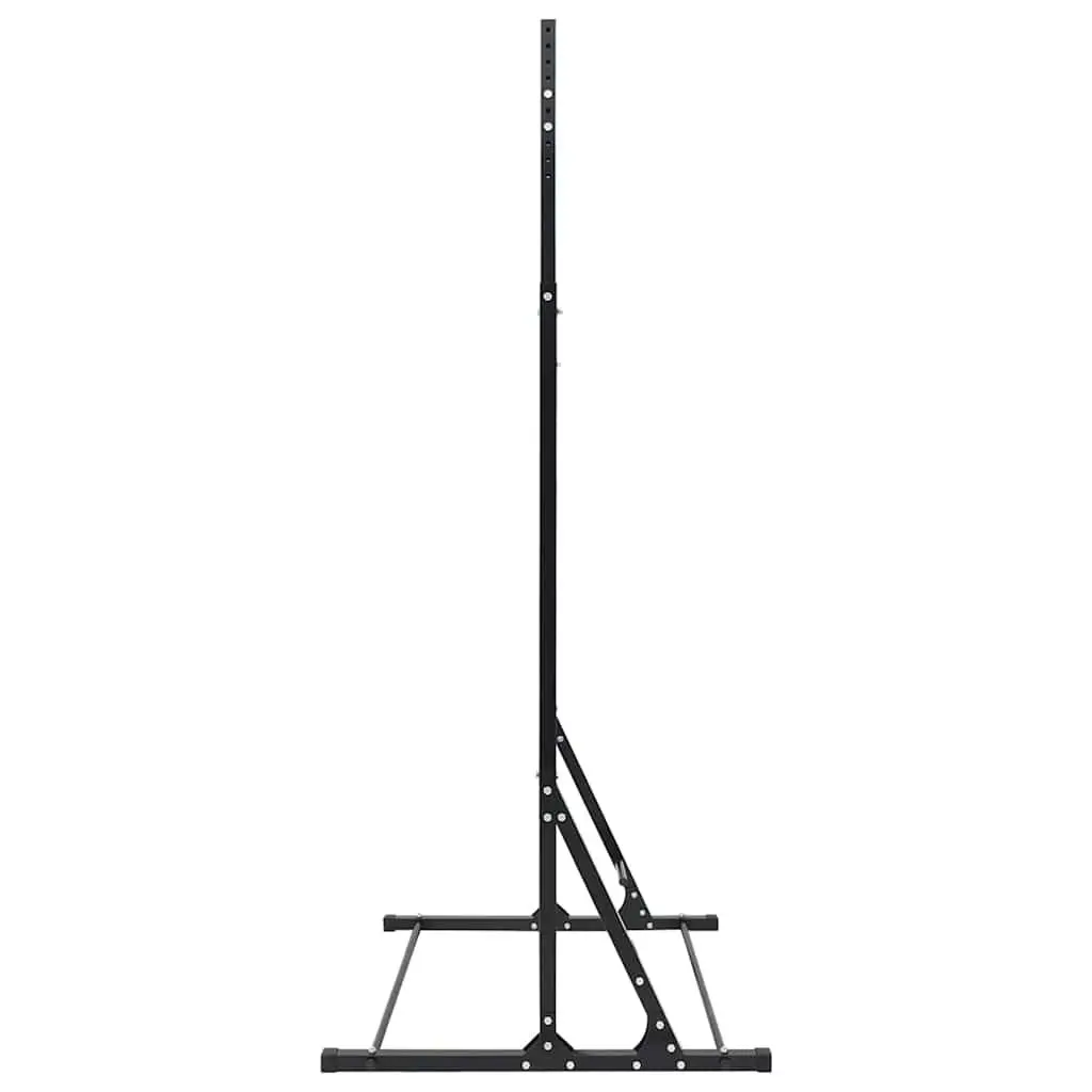 Pull-Up Bar Station Adjustable Height Black