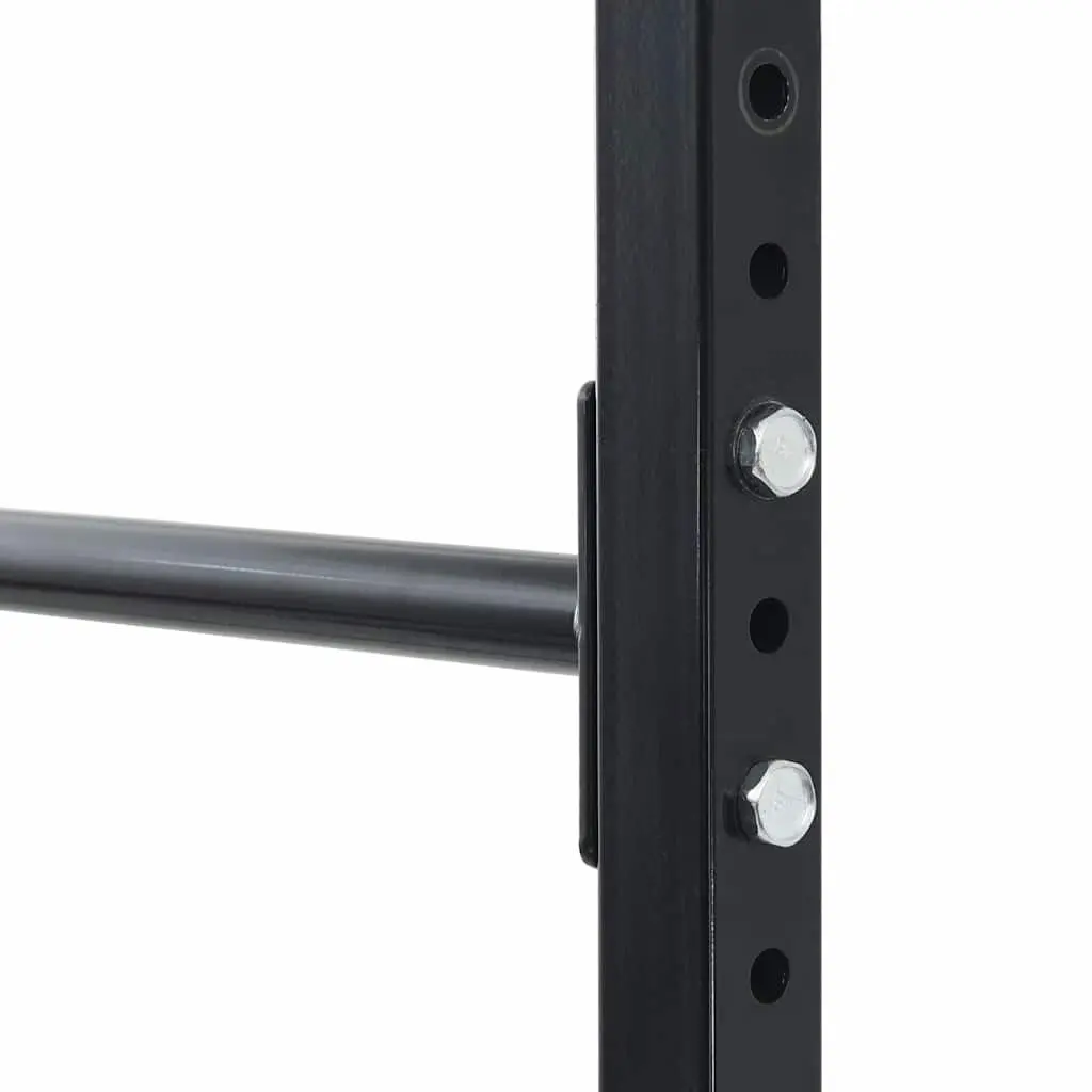 Pull-Up Bar Station Adjustable Height Black