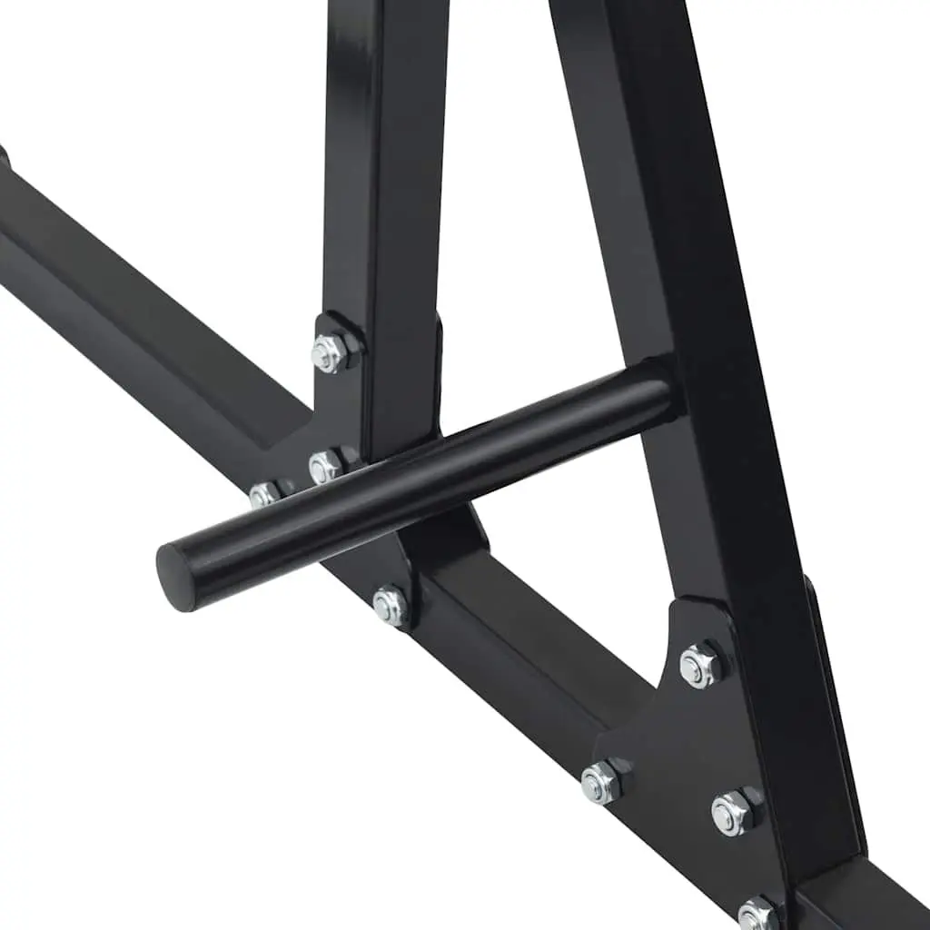 Pull-Up Bar Station Adjustable Height Black