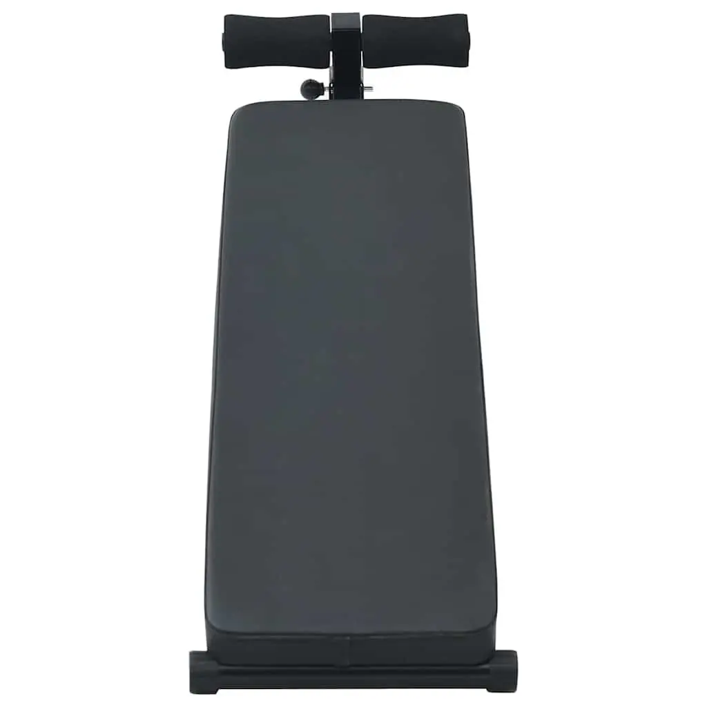 Sit Up Bench Adjustable Height Foldable Black