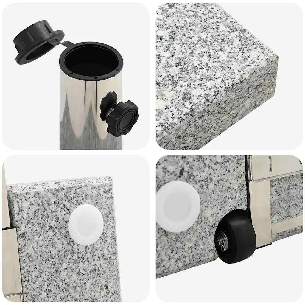 Grey Parasol Base for Outdoor Spaces
