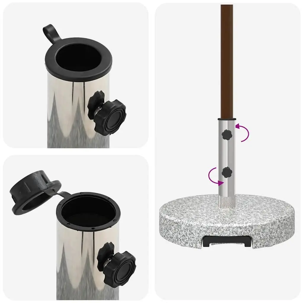 Outdoor Parasol Base with Integrated Wheels