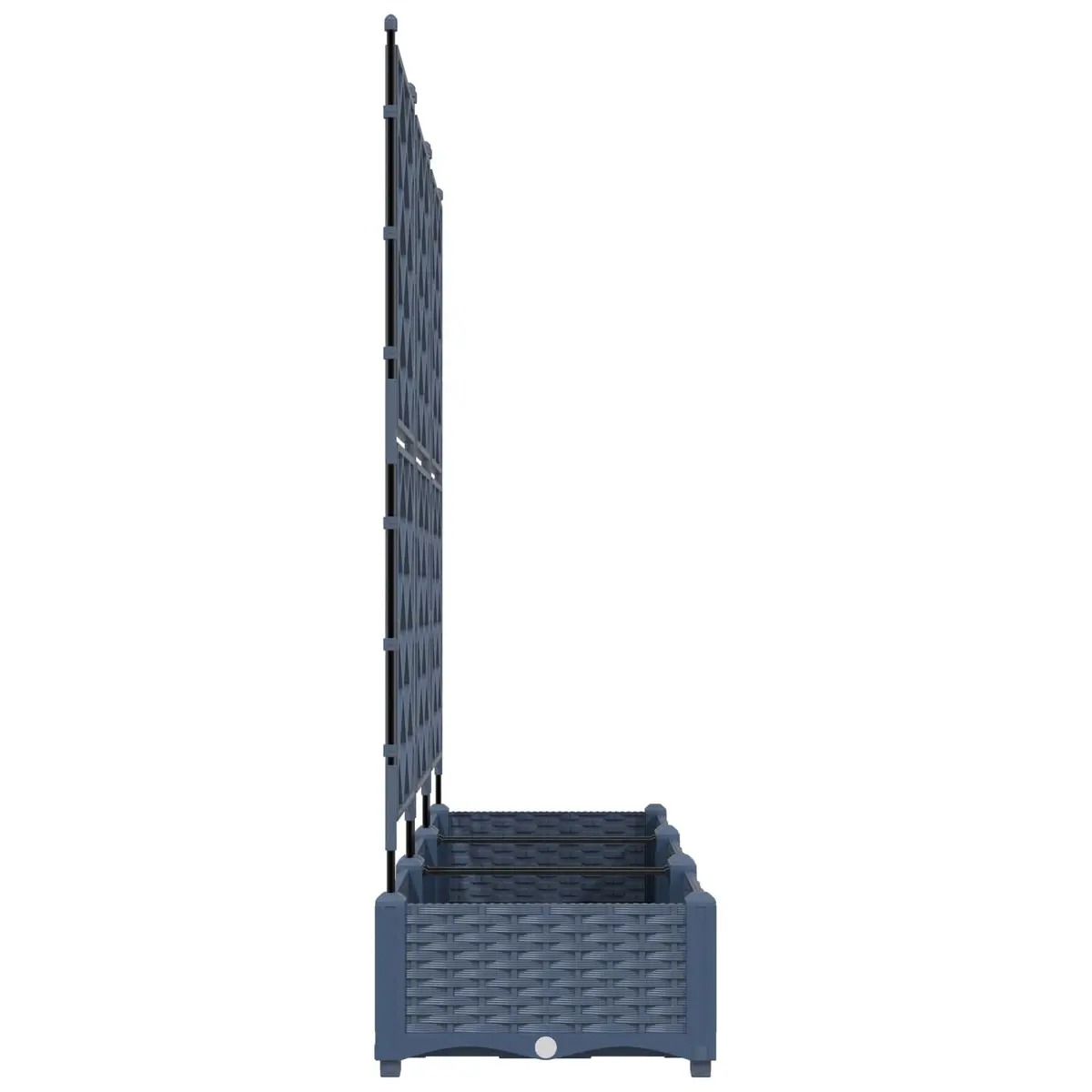 Garden Planter Modern Minimalist Grey 120x40x125.5cm 3 Piece Outdoor Indoor Pot Box Set