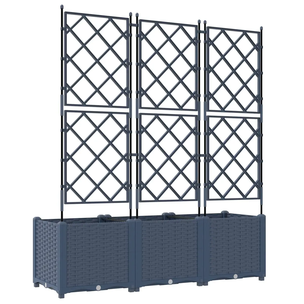 Garden Planter Large Grey 3 Piece Set Outdoor Indoor Pots