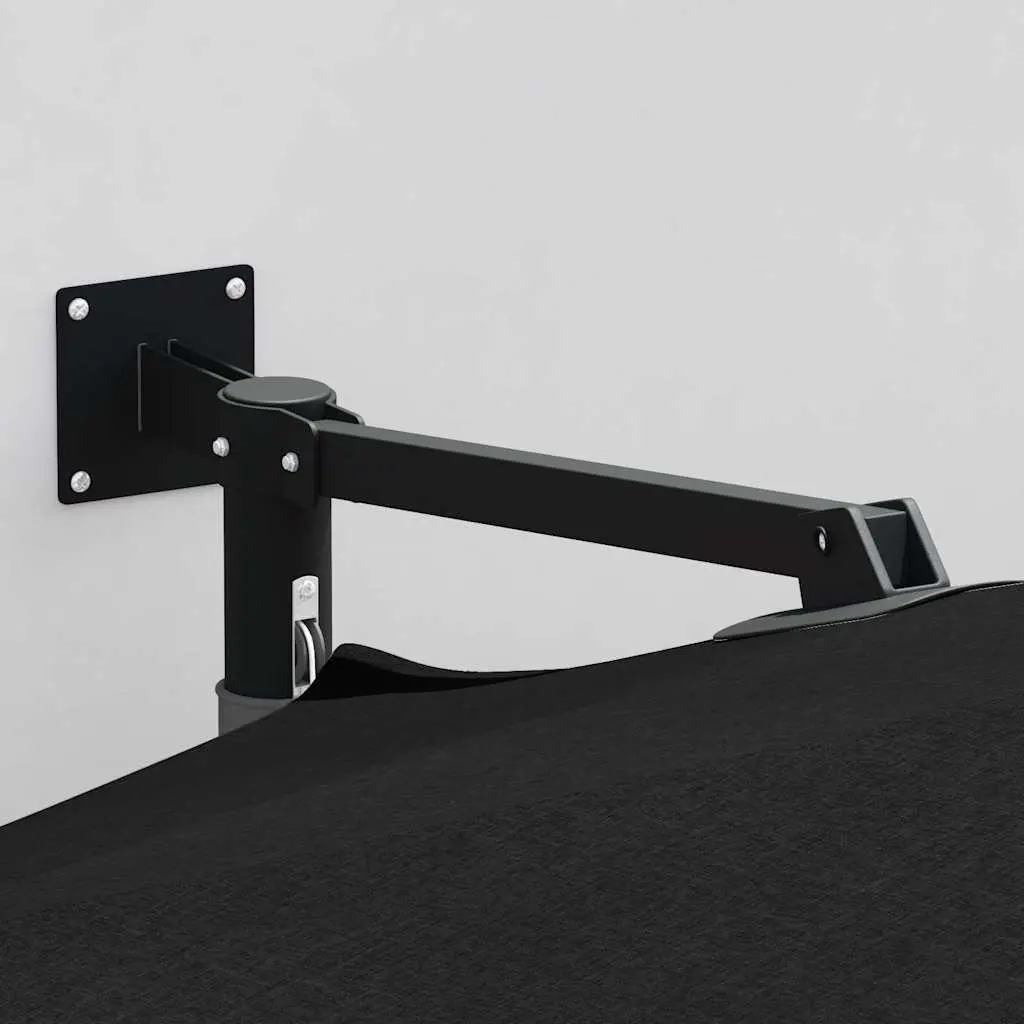 Garden Parasol Cantilever Black Square 248cm