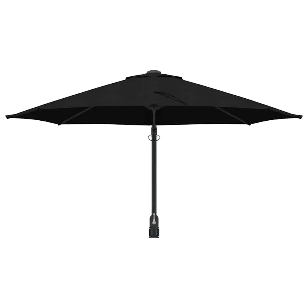 Garden Parasol Cantilever Black Square 248cm