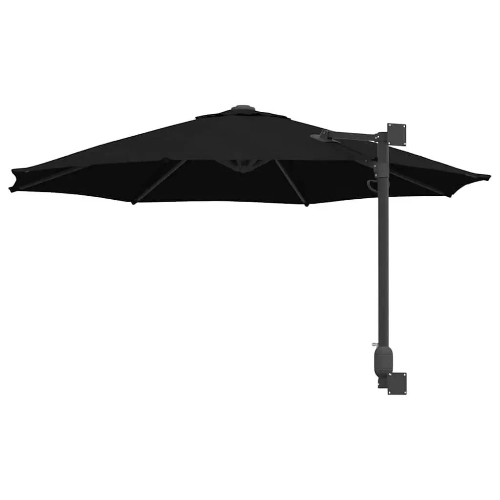 Garden Parasol Cantilever Black Square 248cm