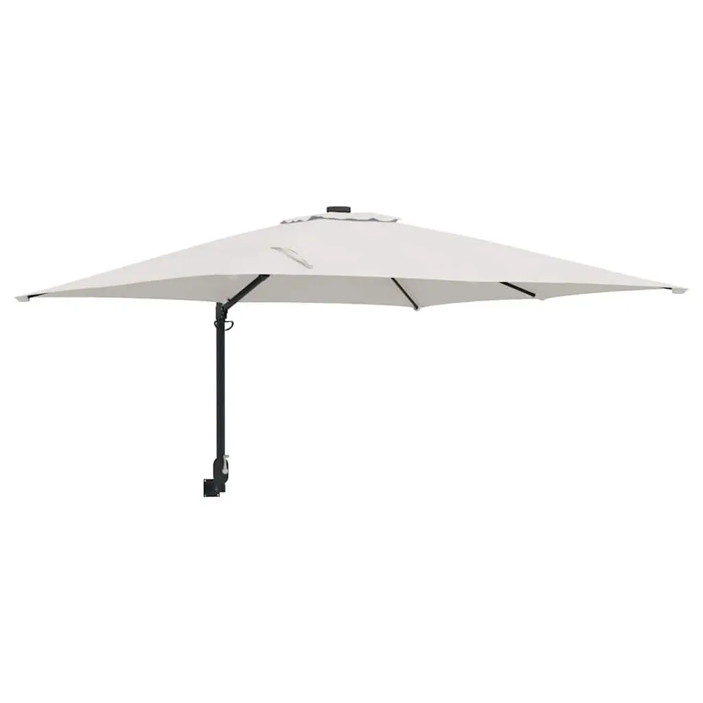 Garden Umbrella Tiltable Canopy 248.5 x 247.5 x 160 cm Brown Outdoor Shade