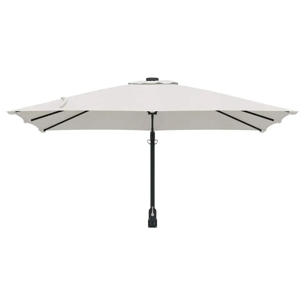 Garden Umbrella Tiltable Canopy 248.5 x 247.5 x 160 cm Brown Outdoor Shade