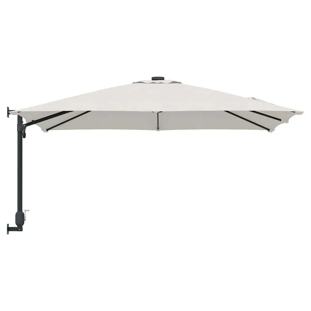 Garden Umbrella Tiltable Canopy 248.5 x 247.5 x 160 cm Brown Outdoor Shade